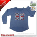 BSCI approved factory 65% polyester 35% cotton boys pullover sweater / boys pullover with foil print